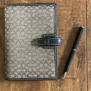 Coach mini planner jacket with matching pen
